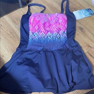 Pink and Blue Patterned Swimsuit Dress  3/$80